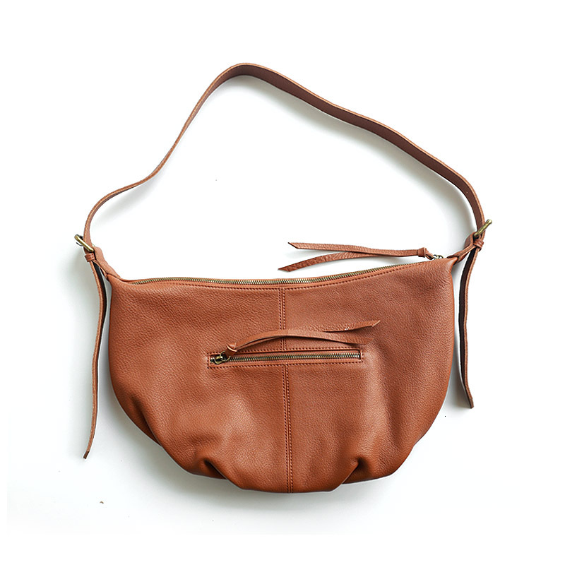 Women Soft Cowhide Crossbody Bags Handbags Woman Casual Hobos Shoulder Bag Solid Color Genuine Leather Tote Female Sac A Main BagVoyage