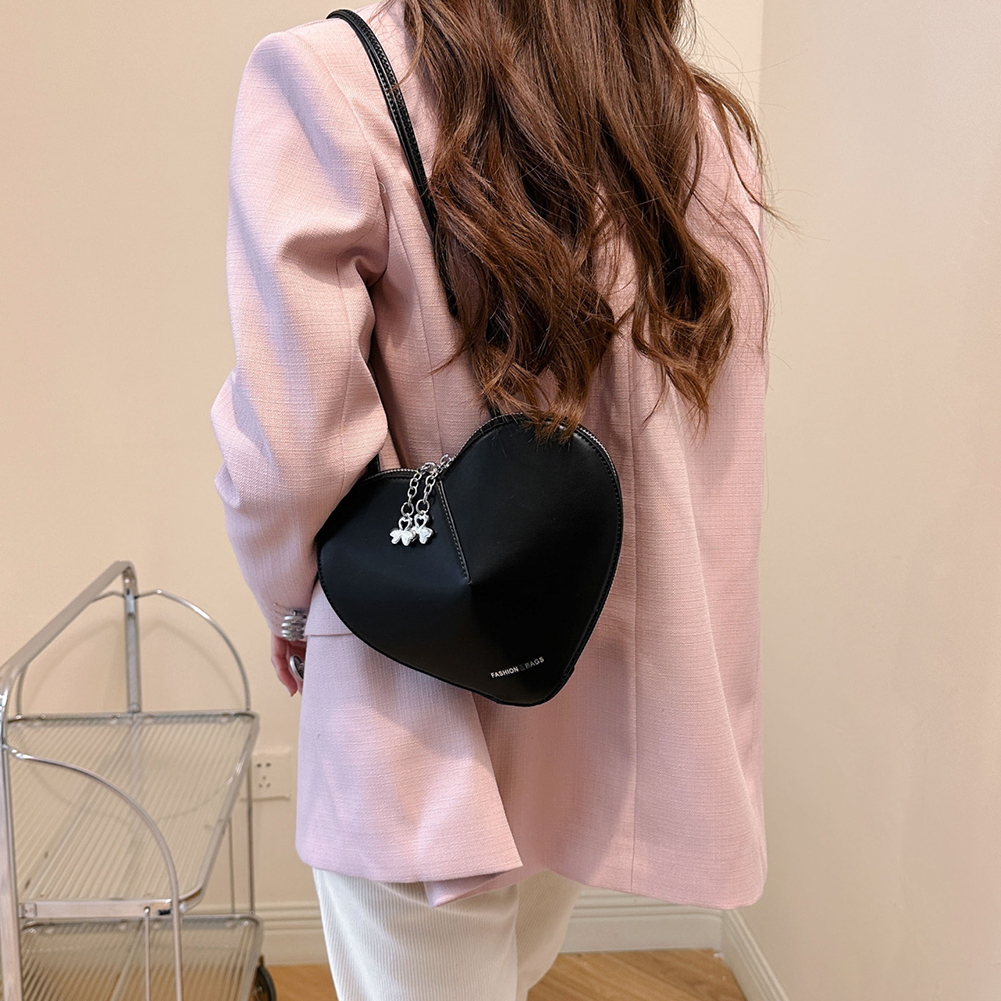 Love Crossbody Bag for Women Ladies Bag New Women's Sweet Cool Girls Messenger Bag Gift Red Black PU Leather Heart Shoulder Bag