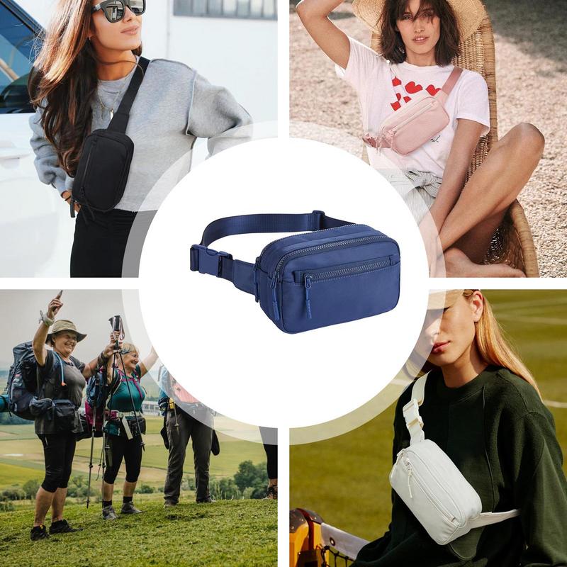 Cross Pack Body Purse Fanny Shoulder Bag Fashionable Waterproof Waist Pack With Adjustable Strap For Traveling Running Hiking smile