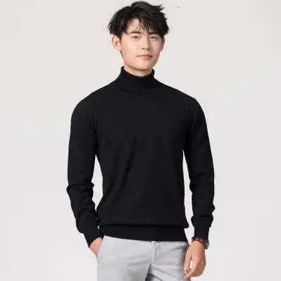 Turtleneck mens cashmere cotton blend sweater autumn and winter woven sweater Ropa Hombre sweater Hiver sweater 241113
