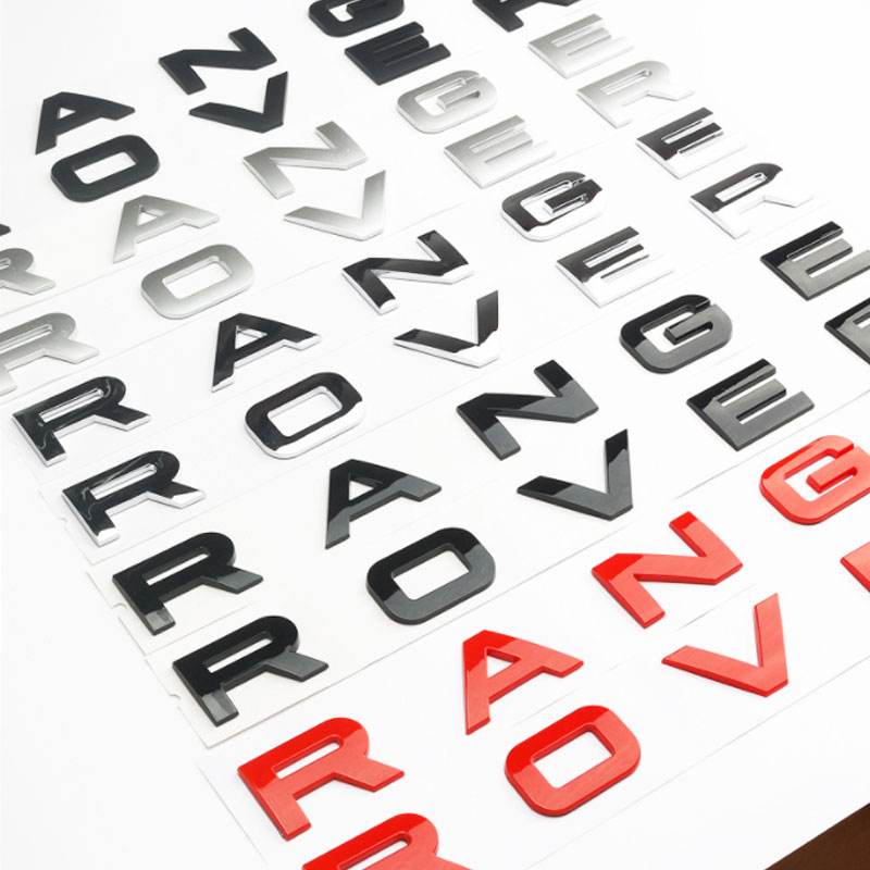 RANGE ROVER letter emblem car stickers for land rover Range Rover Evoque velar hood cover logo refit rear trunk decorate label