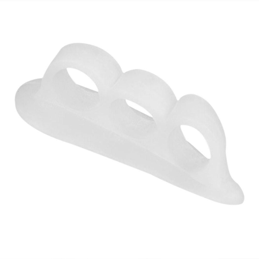 3-Hole Ergonomic Toe Straightener Silicone Toe Varus Corretcor Elastic Bent Toes Straightener Soft for Foot Pain Relief smile