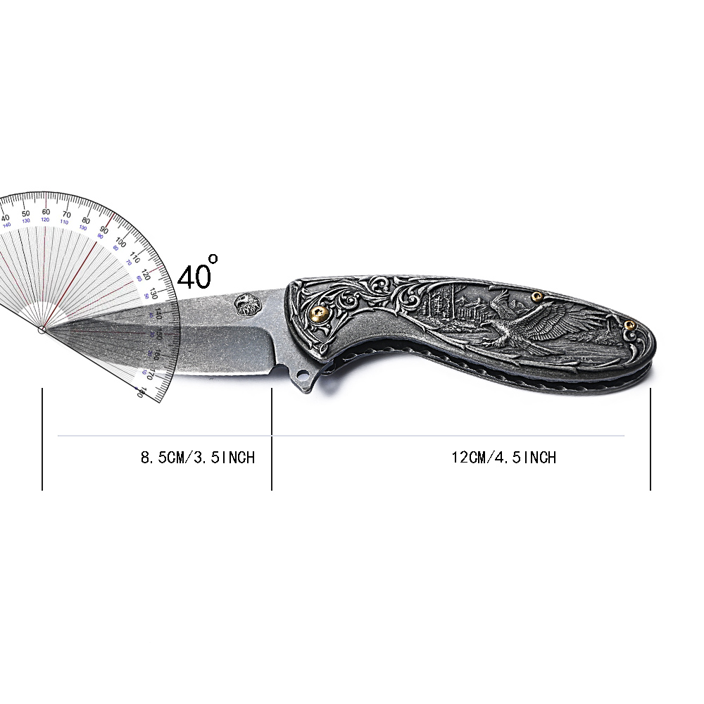 Pocket Knife 3D Survival Tactical Folding Knife Survival Camping Hunting Knives STAINLESS STEEL Outdoor Pocket knife Brtithday Gift edc