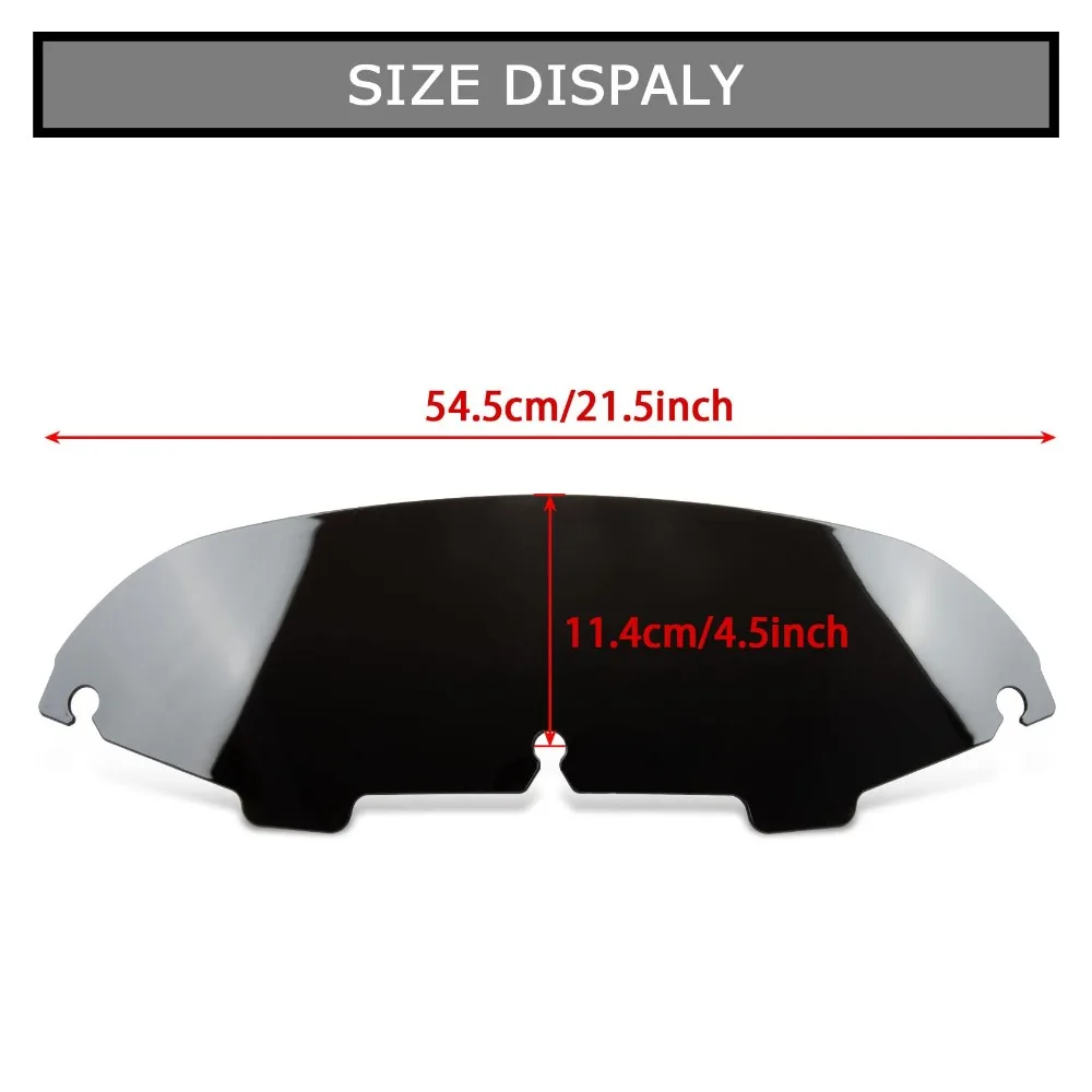4.5" Wave Motorcycle Windshield Windscreen Wind for Harley Touring Street Glide Electra FLHTCU Ultra FLHTK Tri Glide 1997-2013 4.5" smile 4.