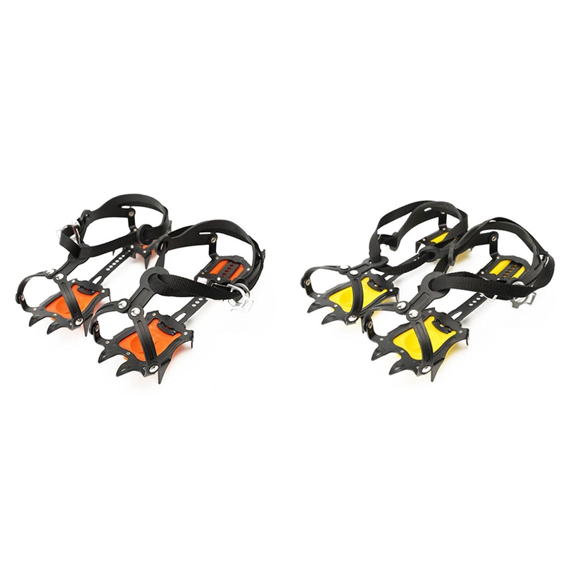 DOME 10 Steel Teeth Anti-Skid Snow Ice Climbing Crampons Shoes Cleats Overshoes Anti Slip Ice Grippers Shoe Claws