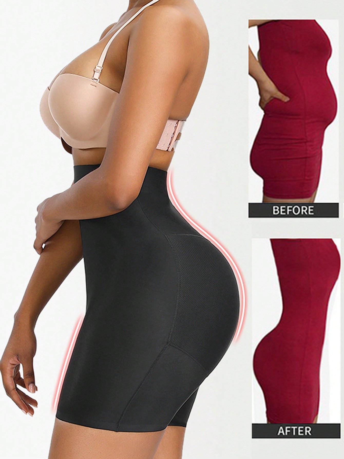 High-waisted hip-lift tummy-tucking pants fake buttocks hip-enhancement buttocks beautiful buttocks panties