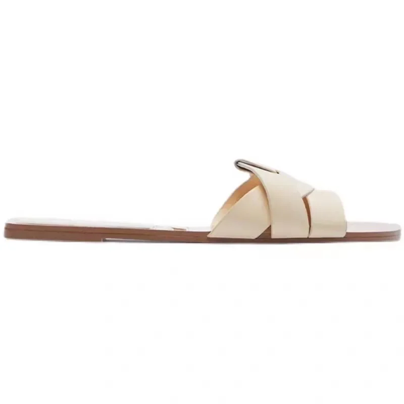 Summer Women Sandals Pointed Toe Slingback Female Casual Outdoor Slides Slippers Fashion Flats with Shoes Ladies Mules 2024