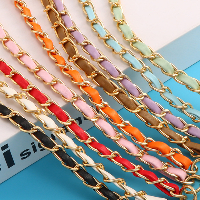 PU Shoulder Chain 5pcs Bag Strap For Women Crossbody Bag Woman Leather Strap For Handbag Cellphone Accessories Wholesale smile