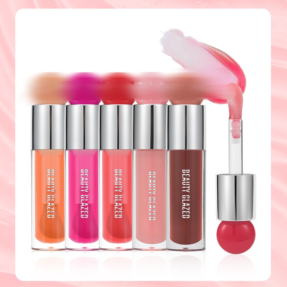 Lipgloss Mirror Moisturizing Crystal Fruit Flavor Transparent Liquid Lipbalm Lipstick Reduces Lip Line Care Cosmetics Lips Oil smile