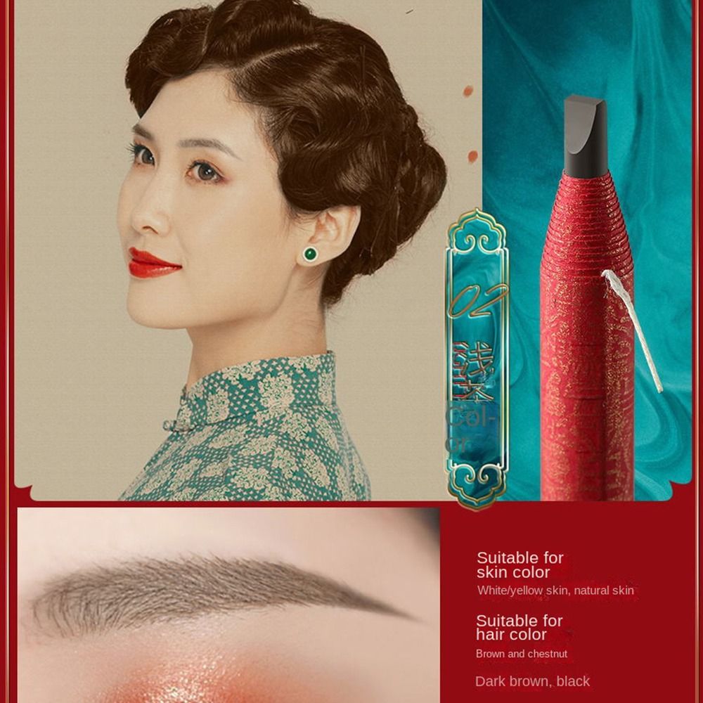 Easy To 6pcs Cosmetics Wear Long Lasting Smudge Eyebrows Pen Eyebrow Enhancers Eye Makeup Wooden Eyebrow Pencil smile