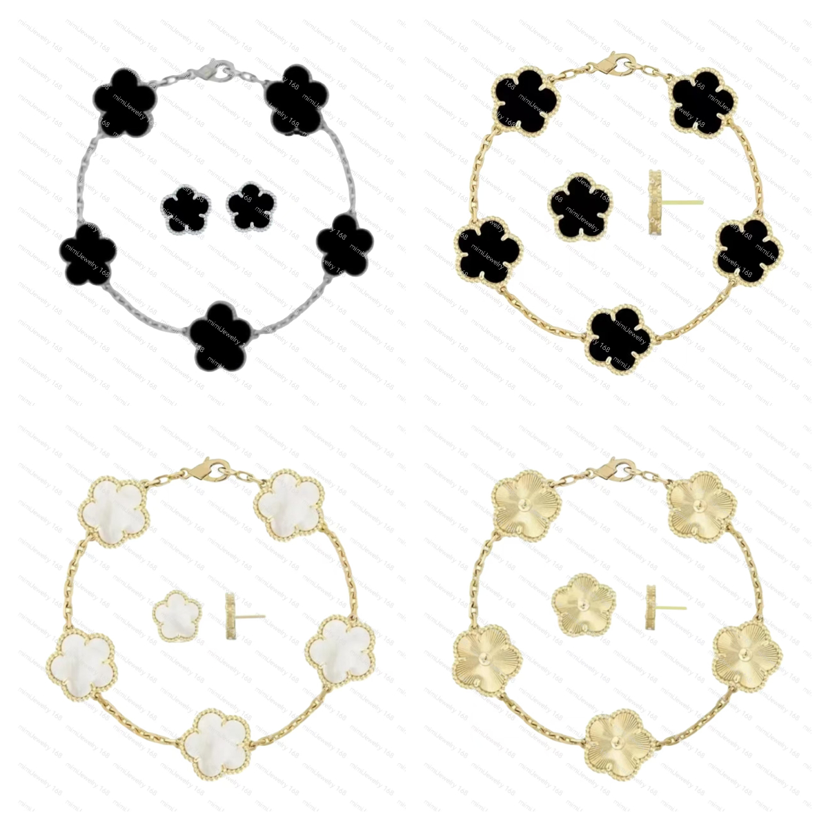 15mm motif bracelet earrings bracelet jewlery designer for women 18K Gold Plated Fashion combination designer bracelet designer jewlery bracelets bracelet