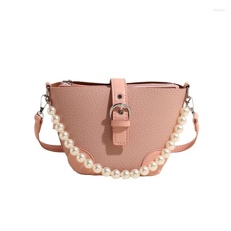 Drawstring High-end Bucket Bag Women's Summer Crossbody Fashion Trend Korean Style National Beaded Handbag Commuter zhanyishengli