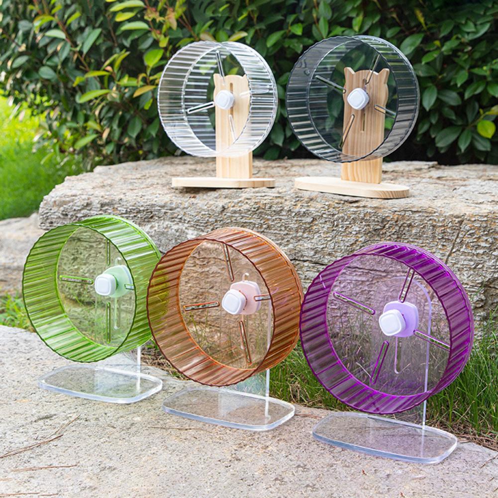Hamster Wheel Easy to Install Pet Running Wheel Transparent Hamster Exercise Toy Small Pets Supplies