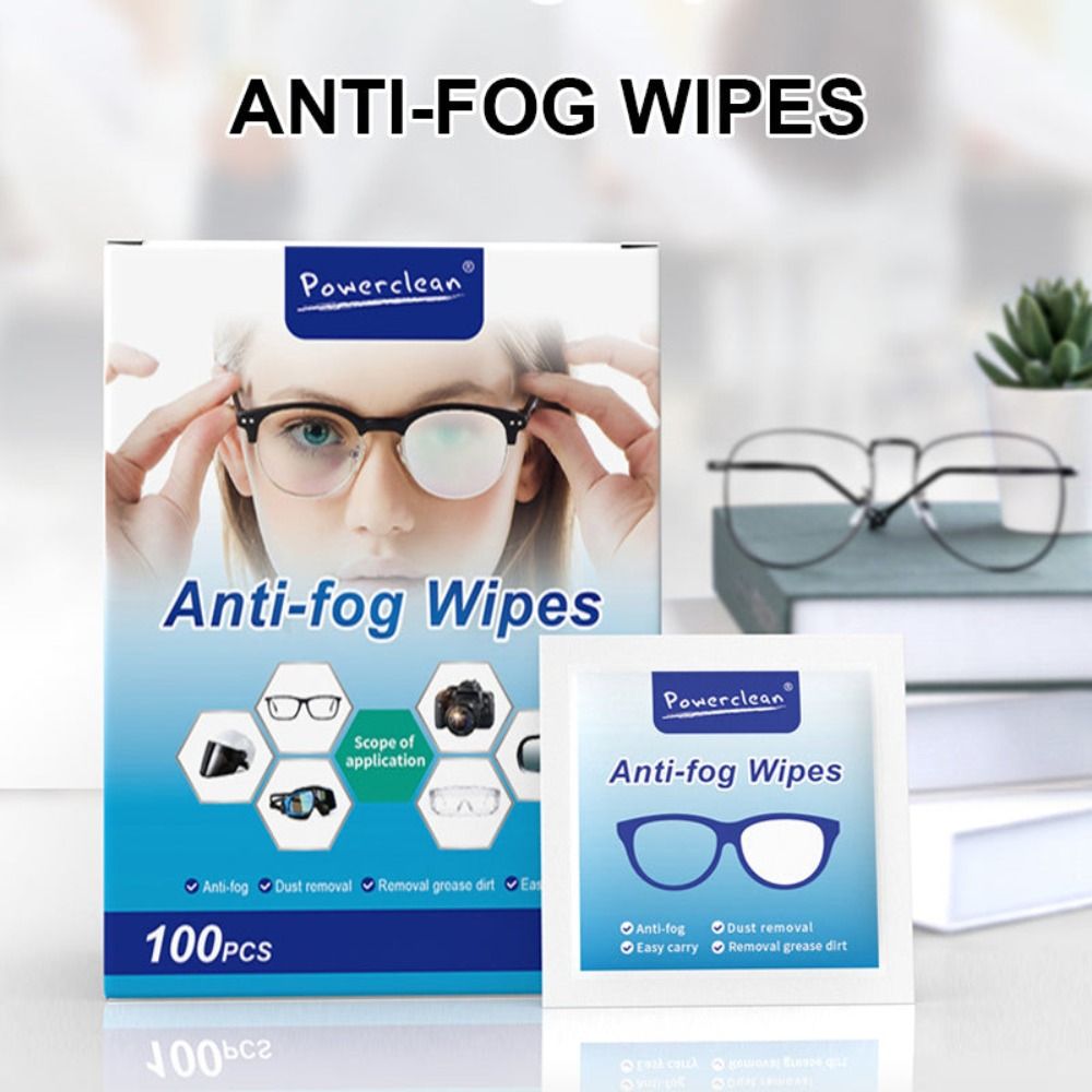 2026 New 100Pcs/Box Anit-Fog Anti Fog Cleaning Lens Wipes Glasses Cleaner Wet Wipe Phone Screen Disposable Free Shipping
