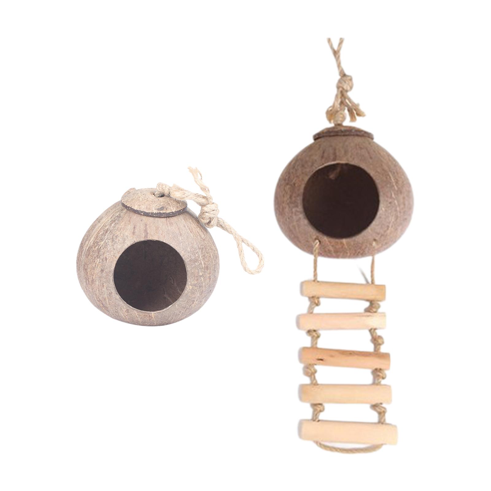 Coconut Bird Nest Birdhouse Small Animals House for Finches Parrot Budgies