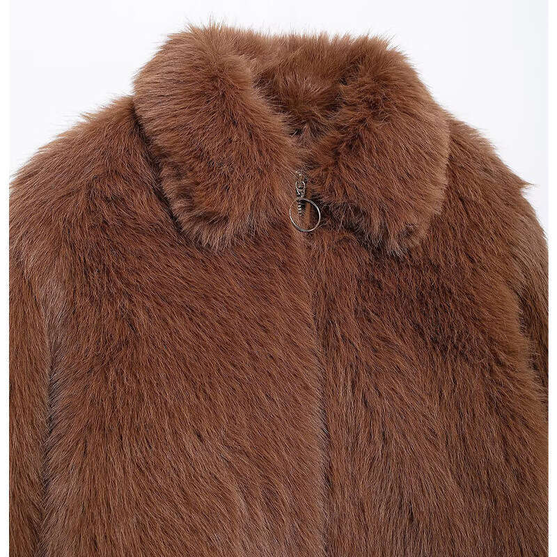 shanshi fur coat women Women's winter fashionable warm artificial fur casual jacket