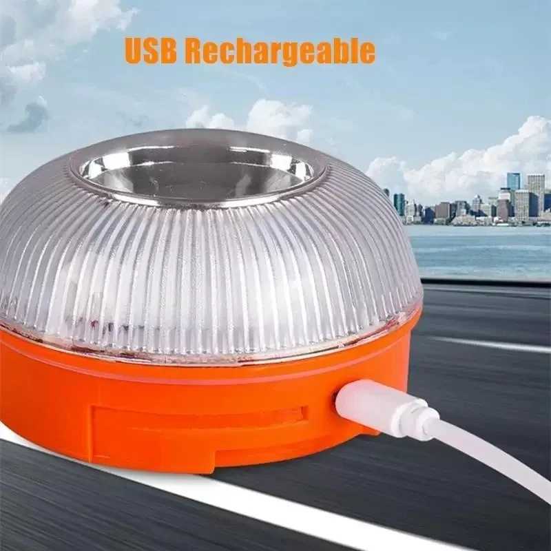 Spain Car Emergency Light Signal V16 Homologated Dgt Approved Beacon Light USB Rechargeable Magnetic Induction Strobe LightLX241113