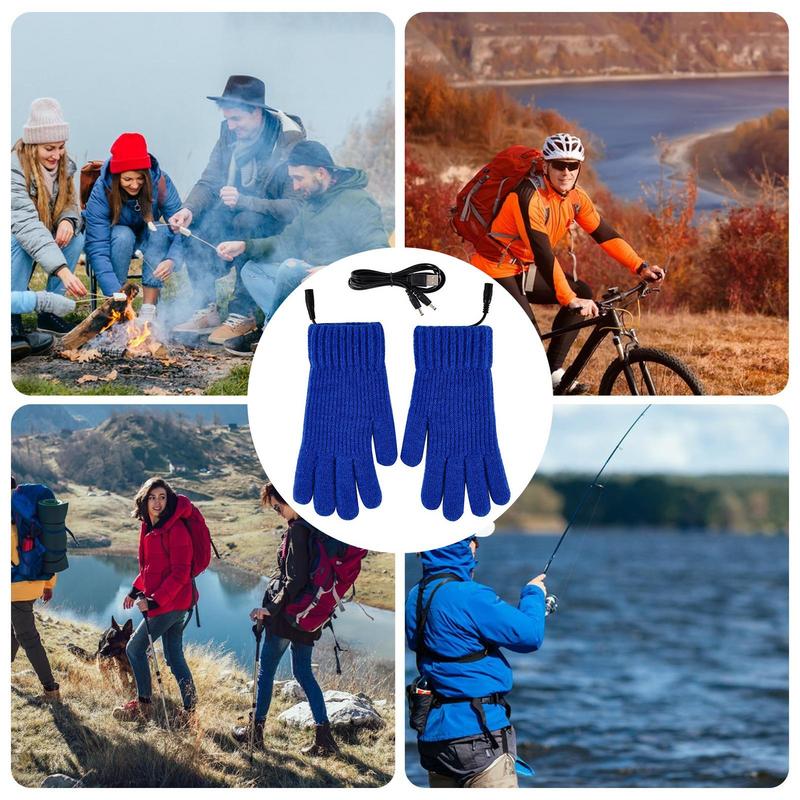 Heated Unisex USB Gloves Winter Electric Warm Gloves Thickened Wrist Hand Warmer For Hiking Fishing ddmysmile Skiing And Climbing Smile