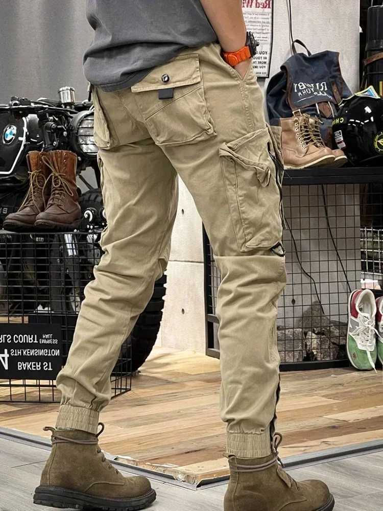 Mens cargo pants motorcycle ltisockets bicycle Trouser mens lti pocket ultra-thin plus size new Harajuku cheap big W241112