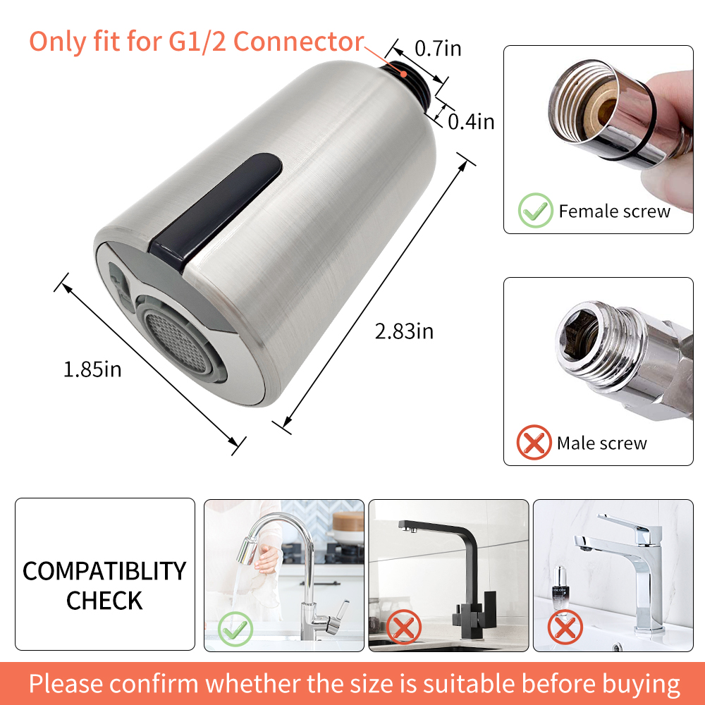 Intelligent Faucet Water-Saving Sensor Mixer Red Light Sensing Automatic Adapter M22/M24 Faucets Nozzle for Bathroom Kitchen2023