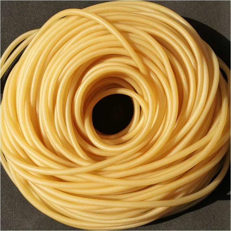 1/10/30M Slingshot Catapult Nature Latex Rubber Hoses ID 1.6 ~ 9mm Beige Surgical Medical Tube Yellow Elastic Rubber Band