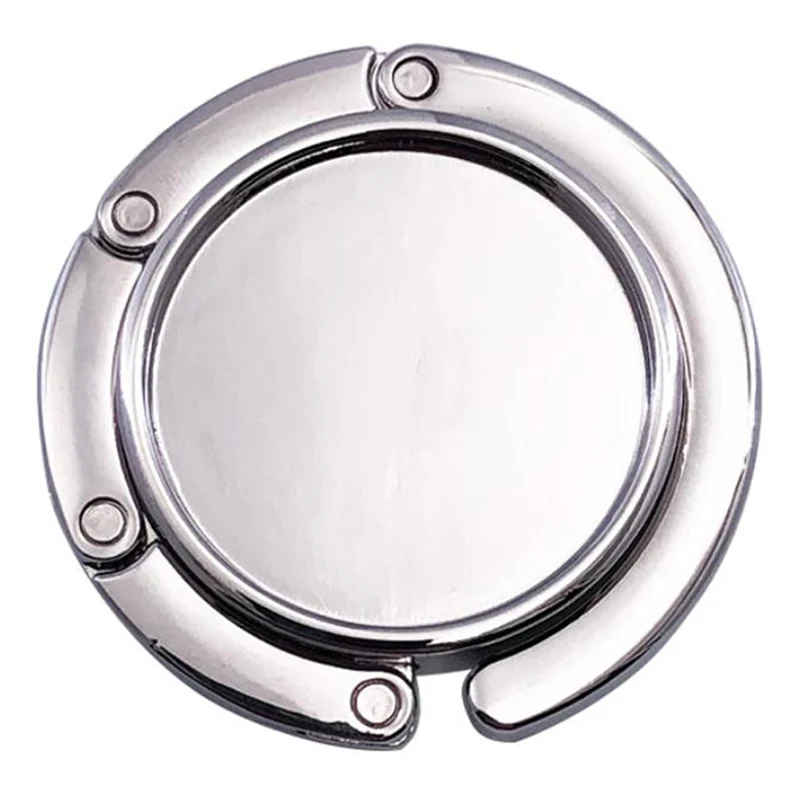 1Pc Portable Folding Bag Hanger Handbag Hook Holder Table Alloy Purse Circle Shape Accessories