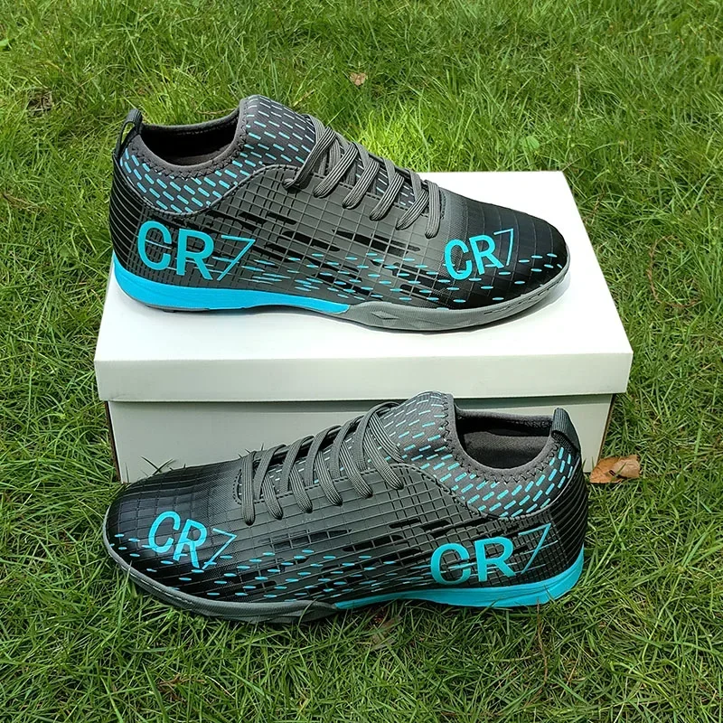 New Men Soccer Shoes Turf Indoor Long Spikes High Ankle Football Field Boots Training Ultralight Futsal Cleats Football Shoes