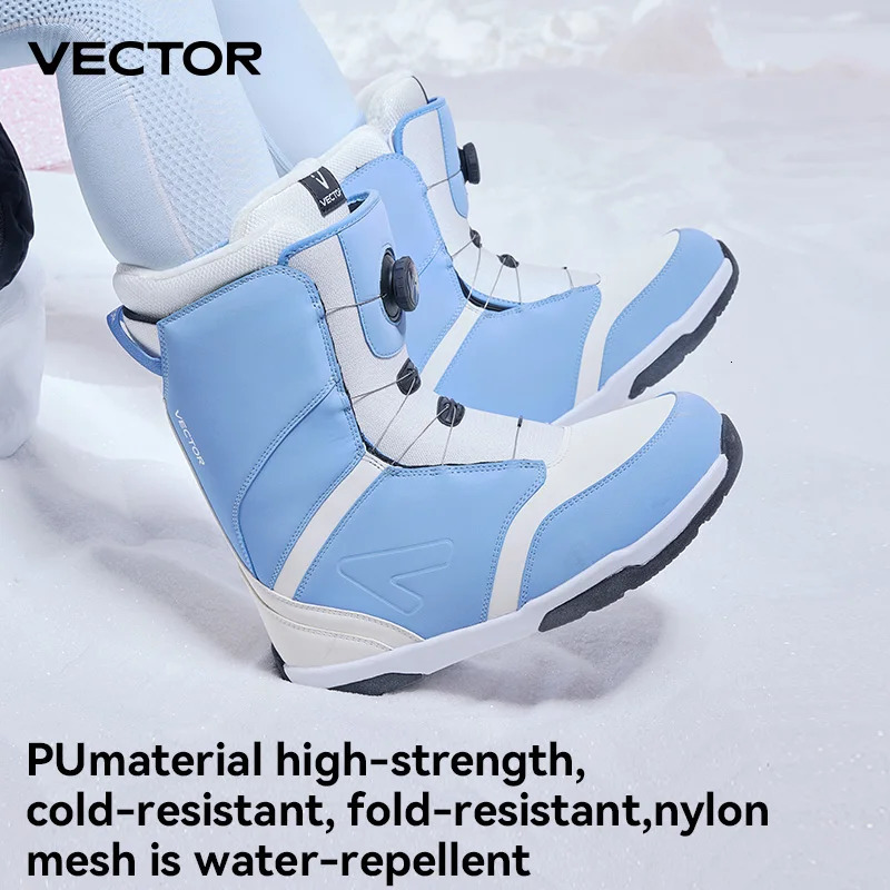 VECTOR Professional Women Man Ski Shoes Warm Waterproof Snowboard Boots Nonslip Leather Breathable Snow y241112