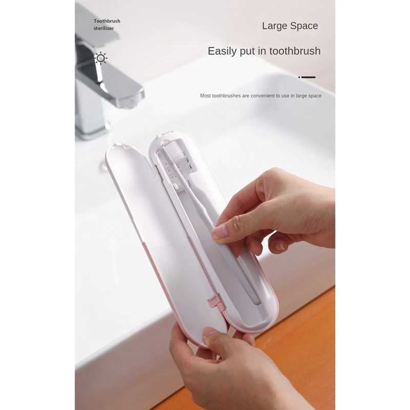 Toothbrush Sanitizer Portable UV Sterilization Travel Rechargeable Sterilizer Box Cleaner Holder For Electricmanual 240414
