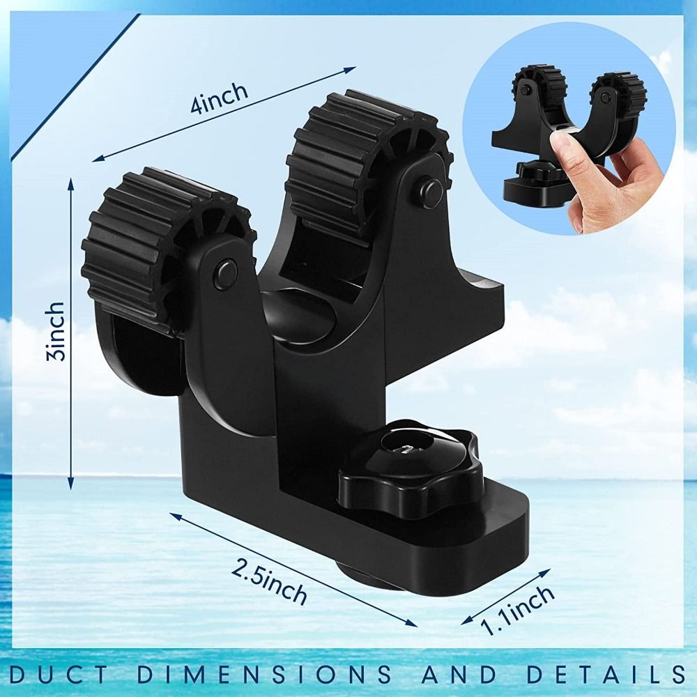 Black Paddle Kayak 2/4pcs Stand Holder Fast Holding Easy To Install Mounted Grip Supporter Durable Adjustable smile