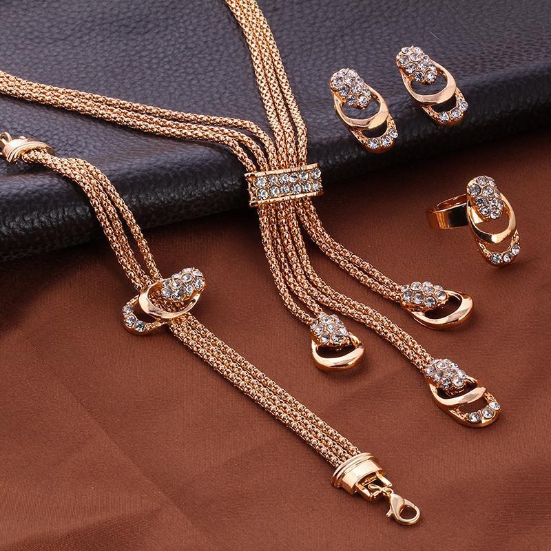 Jewelry Classic Obega Set For Women Elegant Women's Necklaces Rings Bracelets ddmysmile Jewelry Sets Wedding Party Earrings Smile 'S