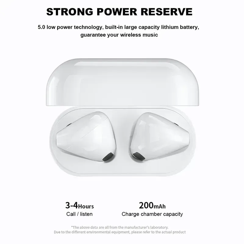 Pro 4 TWS Wireless Earphones - Bluetooth 5.0 Headphone In-Ear Headset Secure Fit & Clear Sound Compatible Earbud