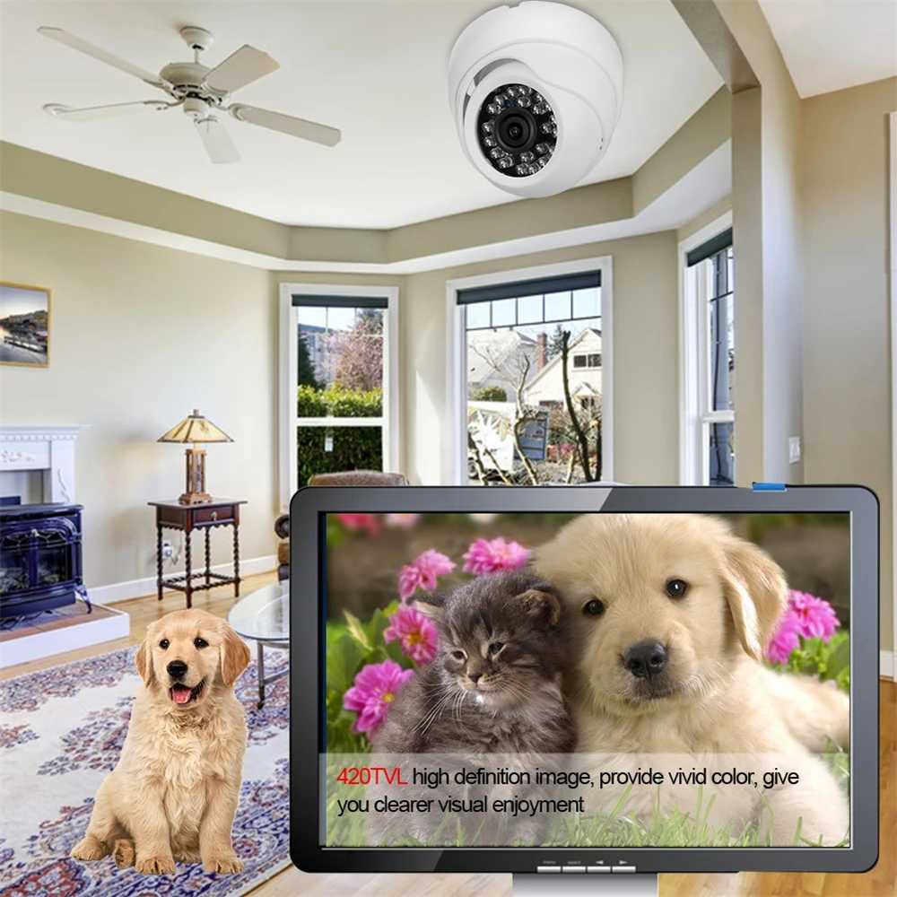 IP Cameras 420TVL Smart Home Camera Security Protection Cam Indoor Outdoor IP66 Waterproof Safety Camera With Infrared Night Vision Lights 240413