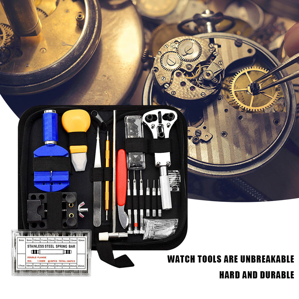 507pcs Watch Link Back Removal Tool Watch Repair Tool Kit Anti-Rust Portable Spring Bar Tool Set for Watch Disassembly Assembly