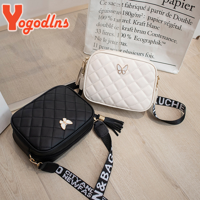 Yogodlns Butterfly Diamond Square Bag for Women Leather Shoulder Crossbody Bags Casual Messenger Bag Phone Purse Dailu Clutch