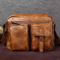 Smith +Genuine Leather Men Messenger Canvas Shoulder Men Crossbody Sg Casual Bag Satchel Canvas