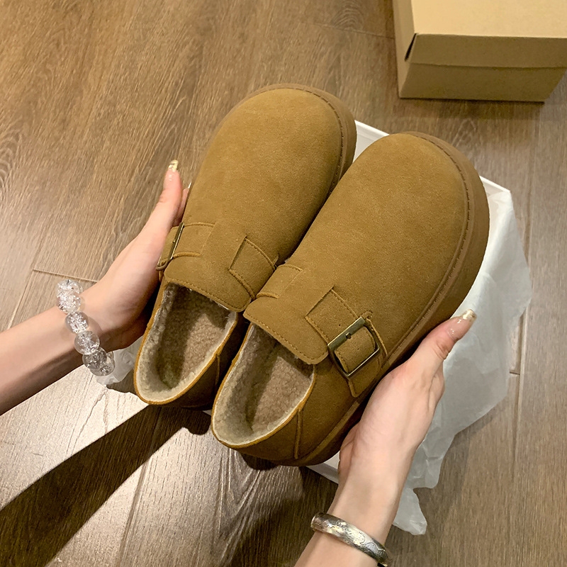2024 New Winter Women's Shoes with Velvet Warm Fury Shoes and Snow Boots