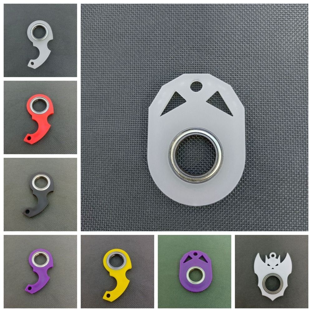 Noctilucent Spinner Relieve Fidget Keychain Boredom Anti-Anxiety Fingertip Spinning Keyring Light Trendy Portable smile