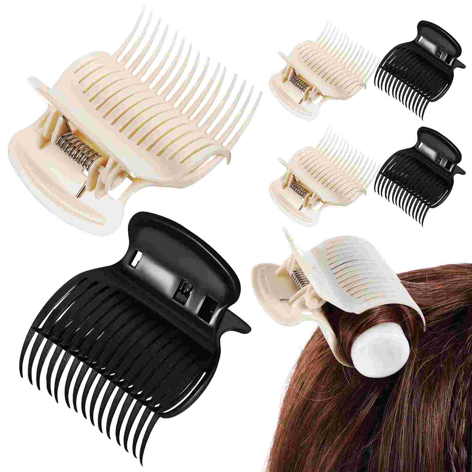 12 Pcs Electric Heating Claw Clip Miss Hair Barrettes Curler Clips Abs Hot Roller for Long