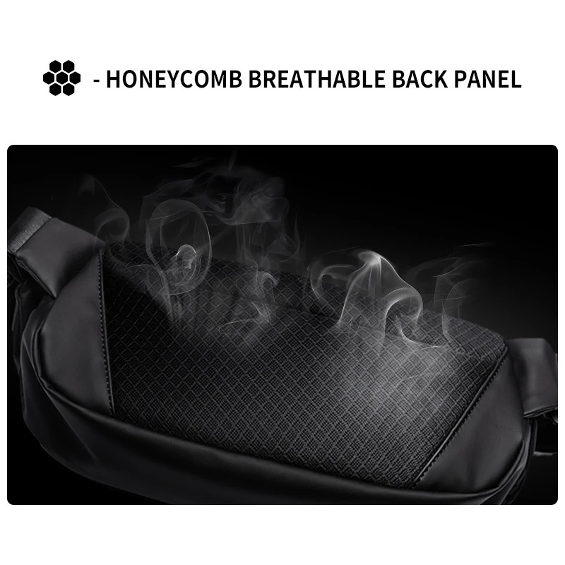 Men Crossbody Chest Bag Sling Lightweight n Outdoor Casual Sport Shoulder PVC Leather 241111