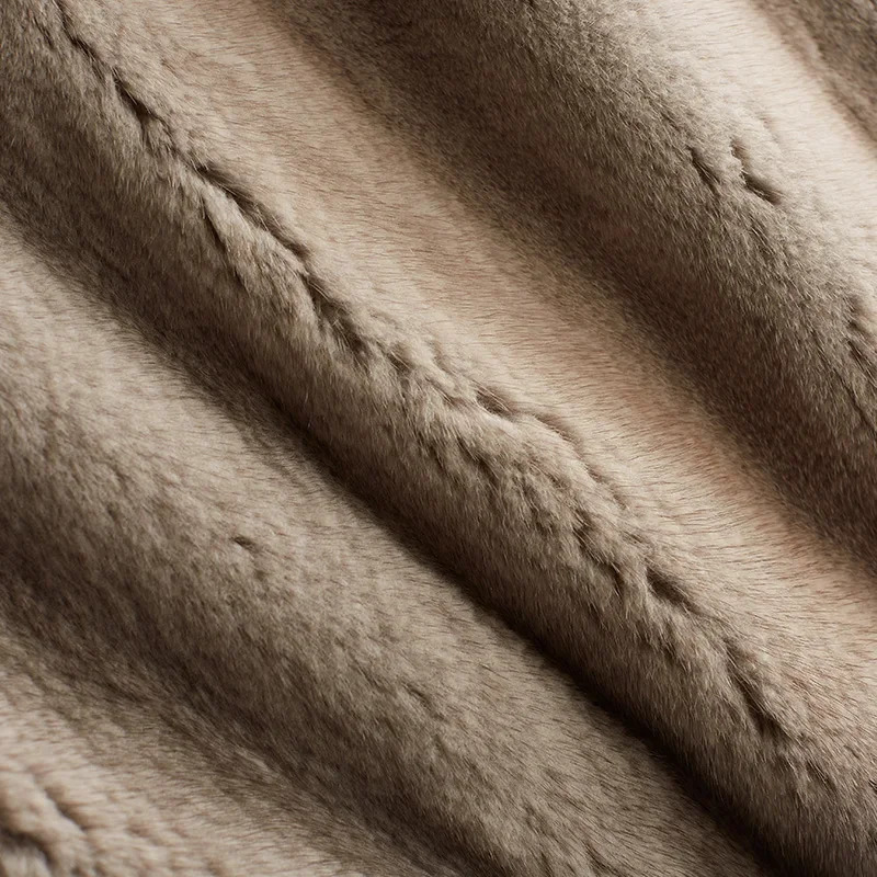 Autumn/Winter Genuine Fur Coat Mens Natural Coat and Jacket Mens Polo Neck Fur Clothing Large Top FCY 241112