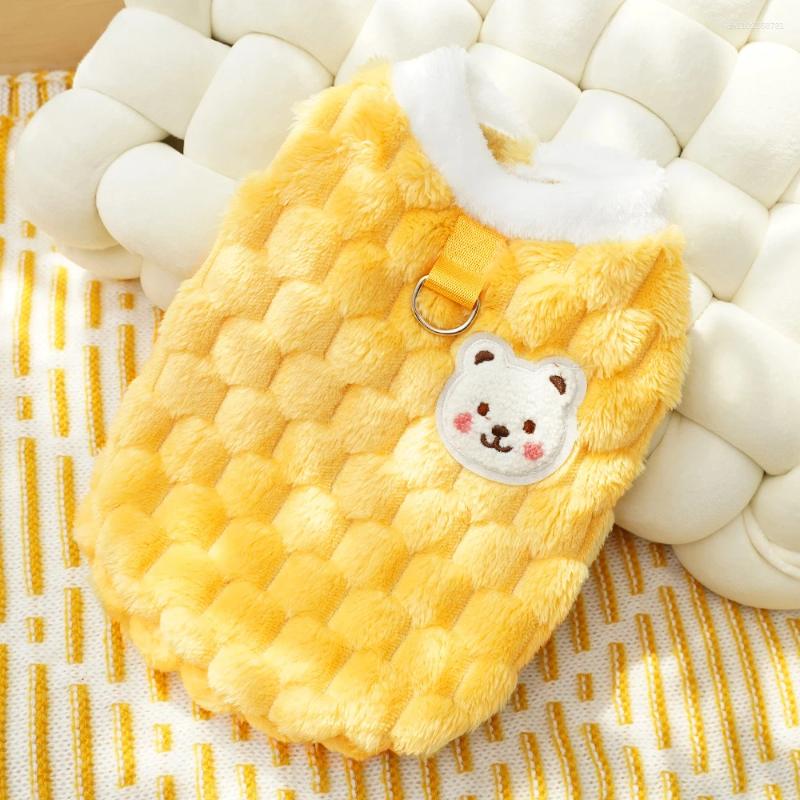 Dog Apparel Soft Cozy Fleece Jacket Vest Coat Autumn Winter Warm Pet Clothes For Small Dogs Cats Outdoor Puppy Chihuahua Harness Costume