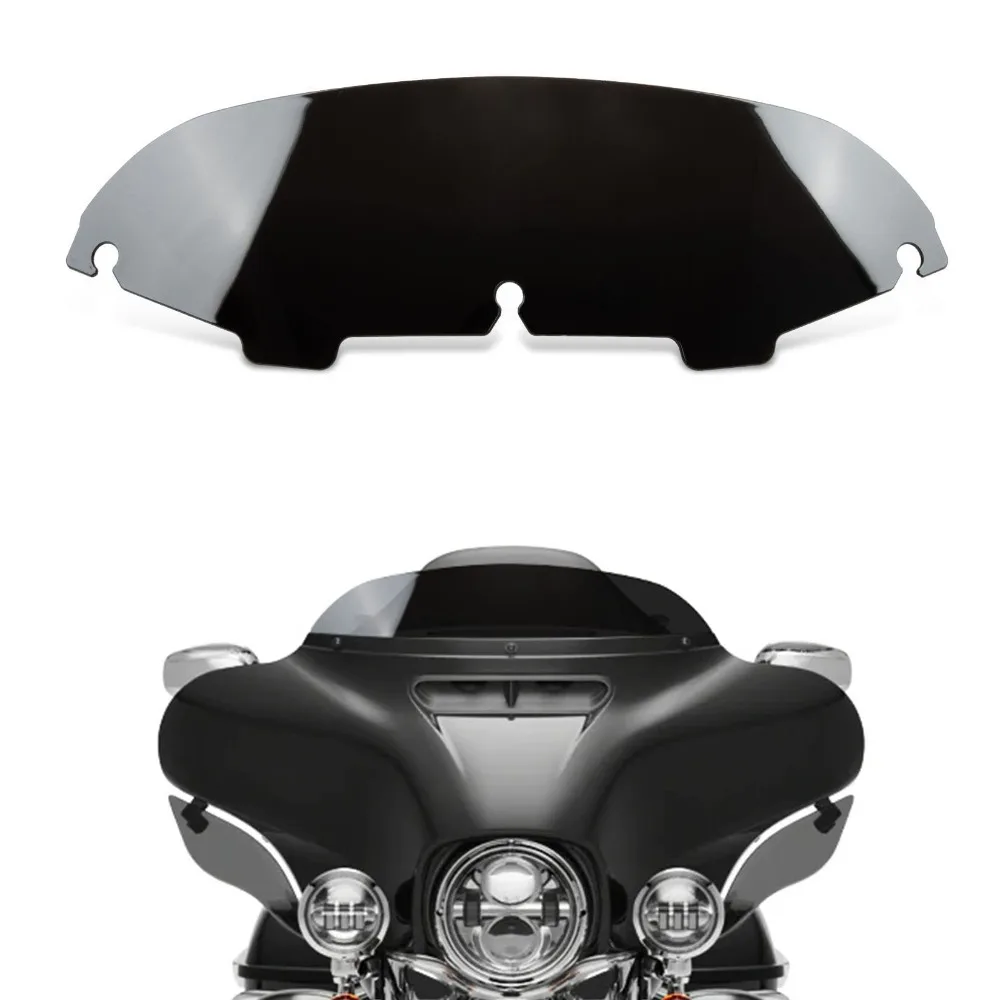 4.5" Wave Motorcycle Windshield Windscreen Wind for Harley Touring Street Glide Electra FLHTCU Ultra FLHTK Tri Glide 1997-2013 4.5" smile 4.
