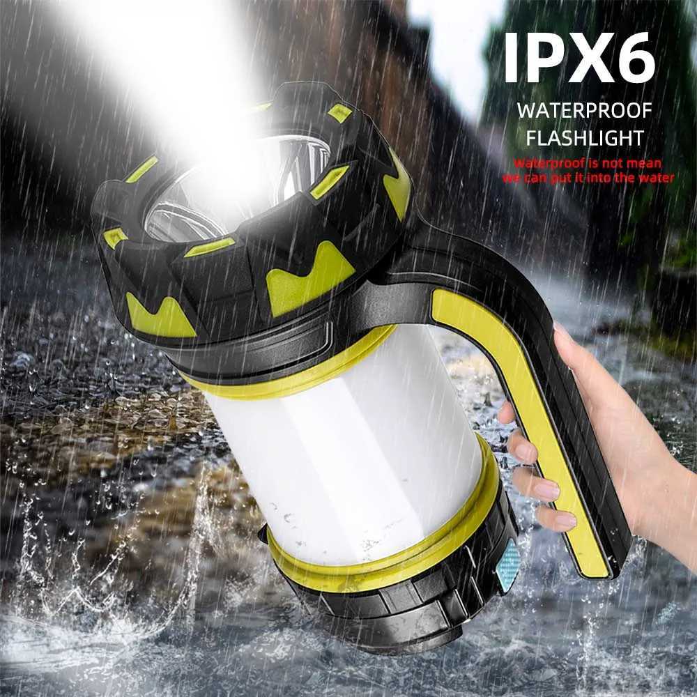 ZPAA Camp Lamp LED Camping Light USB Rechargeable Flashlight Spotlight Work Light Waterproof Searchlight Emergency Lantern Z250225