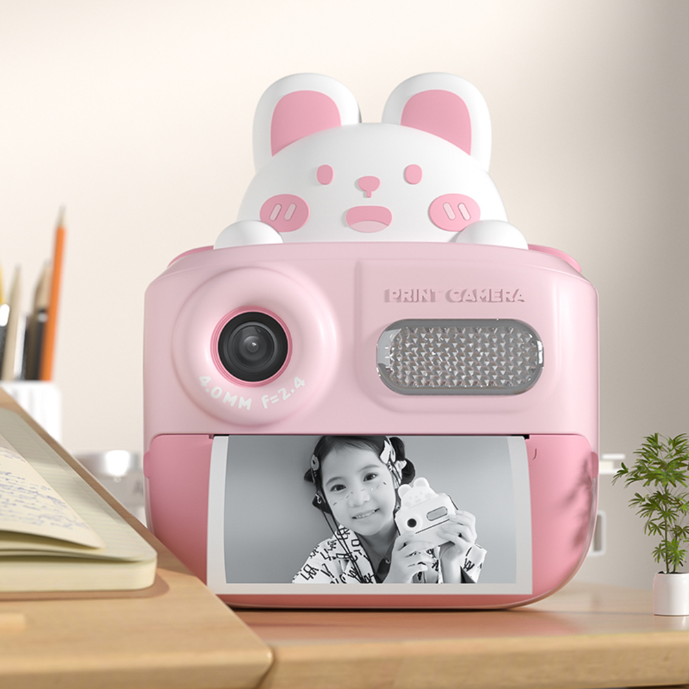 48MP Instant Print Camera Kids Video Camera 1080P Child Selfie Camera Toy 2 Inch IPS Screen Toddler Camera Gifts for Boys Girls