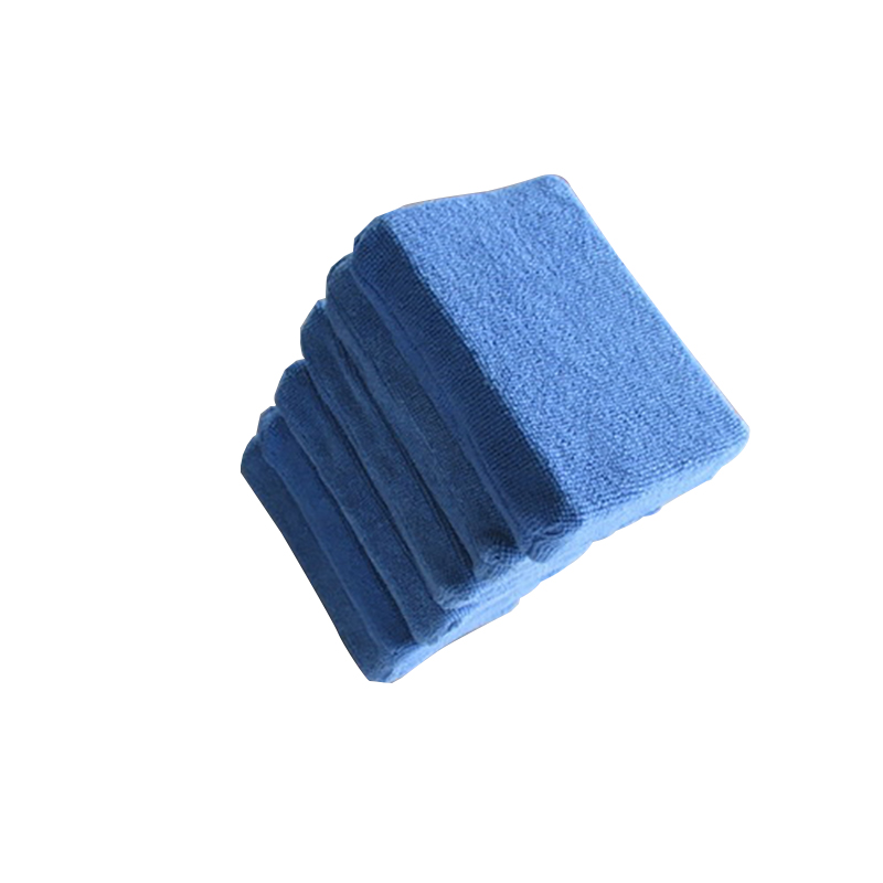 Premium Grade Microfiber Applicators Sponges, Cloths, Blue (Pack of 8) 12*8*4cm Car Care Microfibre Wax Polishing