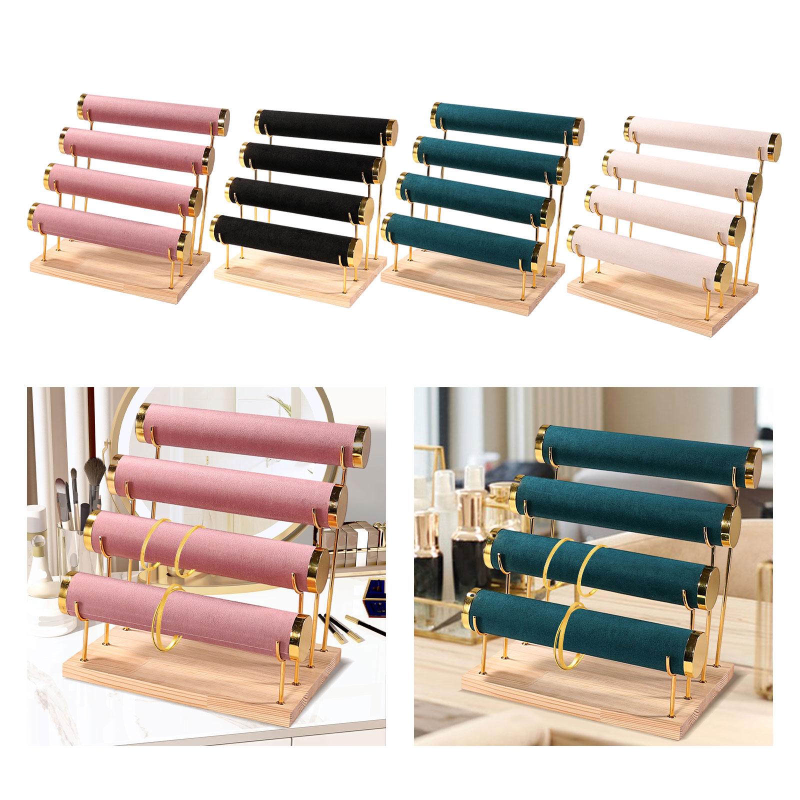 4 Tiers Bracelet Holder Bracelet Displays Removable Watch Necklace Holder Bangle Display Stand Jewelry Organizer for Business