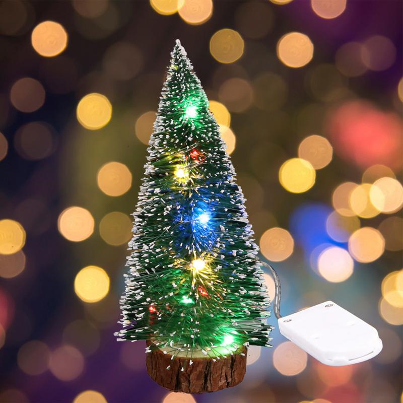 Tree Christmas Mini 3pcs Desktop LED Christmas Tree Desktop Ornament For Bedroom Bookshelf Garden Kids Room Dorm And More smile
