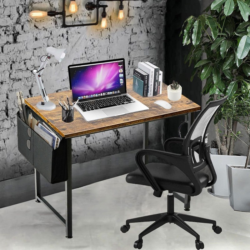 Small Computer Desk for Bedroom White Modern Writing Table for Small Spaces Kids Teens Student Study Work PC Desk 31 Inch