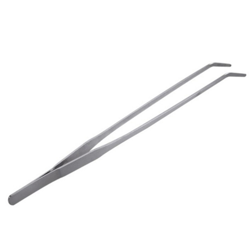 1~8PCS 38/48cm Aquarium Live Straight Curve Plant Tweezers Tongs Shrimp Reef Tank Crooked Tweezer